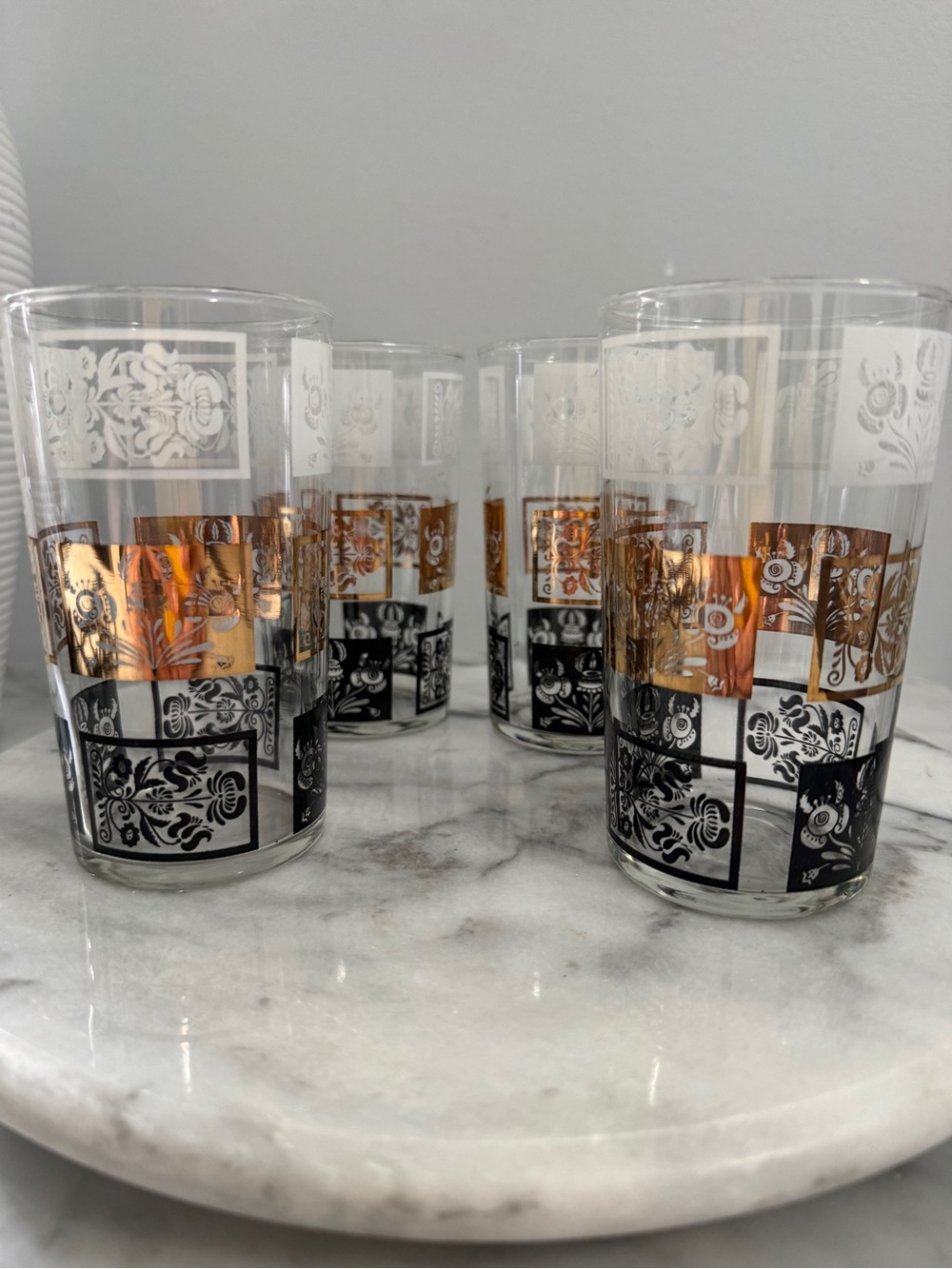 MCM Dominion Glass Highball Barware/iiGlasses-set of 4 - Picture 3 of 5